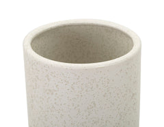 Vase en céramique blanche décoré de sphères