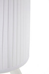 Lámpara de mesa Ballet Resina blanca pantalla de tela blanca
