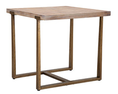Mesa cuadrada de metal y madera Ankara