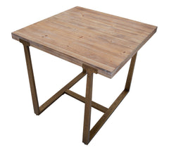 Mesa cuadrada de metal y madera Ankara