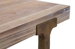 Mesa cuadrada de metal y madera Ankara