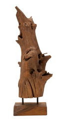 Escultura de teca reciclada Akar
