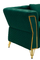 Sillón Emy Terciopelo Ocre patas Doradas
