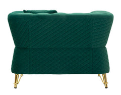 Sillón Emy Terciopelo Ocre patas Doradas