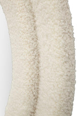 Espejo de pared Teddy Tejido rizado Crema marco de madera