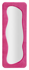 Espejo de pared Theodor marco de madera Terciopelo Fucsia