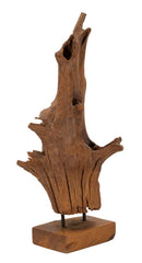 Escultura de teca reciclada Akar