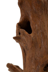Escultura de teca reciclada Akar