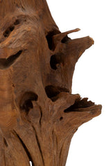 Escultura de teca reciclada Akar