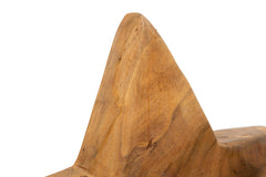 Escultura estrella de teca reciclada