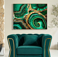Cuadro de pared lacado con marco de madera y metal dorado Aplicaciones en relieve