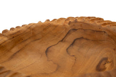 Plateau Garit Teck sculpté