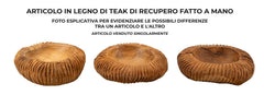 Plateau Garit Teck sculpté