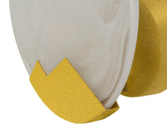 Aplique de pared circular de cristal opaco y metal dorado