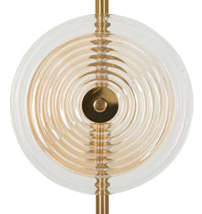 Lámpara de pie Venice Metal dorado pantallas de cristal