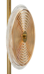 Lámpara de pie Venice Metal dorado pantallas de cristal