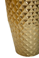 Juego de 3 jarrones geométricos dorados