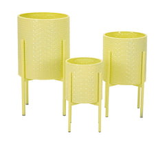 Juego de 3 portavasos de metal de colores