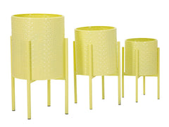 Juego de 3 portavasos de metal de colores