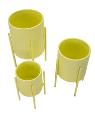 Juego de 3 portavasos de metal de colores