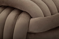 Pouf Softy Velours Gris