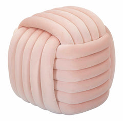 Puf anudado Terciopelo Rosa