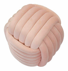 Puf anudado Terciopelo Rosa