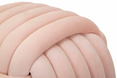 Puf anudado Terciopelo Rosa