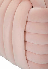 Puf anudado Terciopelo Rosa
