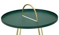 Table basse Satin Vert pieds Dorés