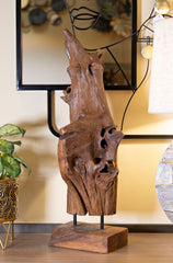 Escultura de teca reciclada Akar