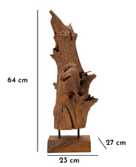 Escultura de teca reciclada Akar