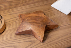 Sculpture étoile Teck