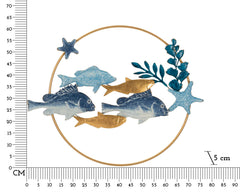 Panel de pared decorativo 3D Peces Tropicales Multicolor