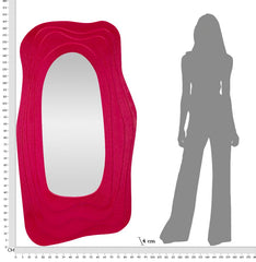 Espejo de pared sinuoso Dafne Fucsia