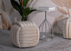 STOOL SOFTY CREAM CM 45X45X45