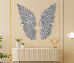 Set de 2 paneles decorativos de pared Ali plateados