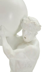Estatua hombre atlético de resina Blanco