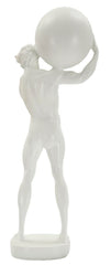 Estatua hombre atlético de resina Blanco