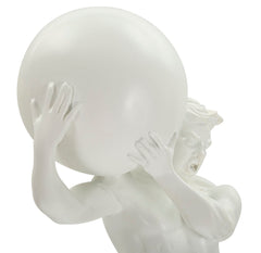 Estatua hombre atlético de resina Blanco