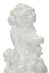 Estatua de perro caniche sentado Blanco