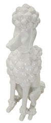 Estatua de perro caniche sentado Blanco