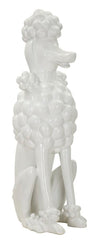 Estatua de perro caniche sentado Blanco