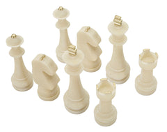 Ensemble d'échecs Quarzy en tons clairs avec détails dorés