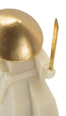 Estatua de samurái Quarzy sombrero dorado y espada