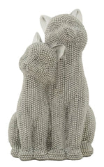 Estatua de pareja de gatos brillante