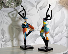Escultura Bailarina Rubic multicolor