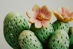 LACQUERED CANVAS PRINT WITH FRAME CACTUS JAR -H- CM 40X2,8X40