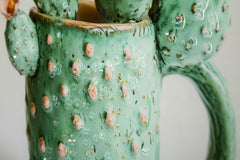 LACQUERED CANVAS PRINT WITH FRAME CACTUS JAR -C- CM 40X2,8X40