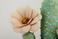 LACQUERED CANVAS PRINT WITH FRAME CACTUS JAR -D- CM 40X2,8X40
